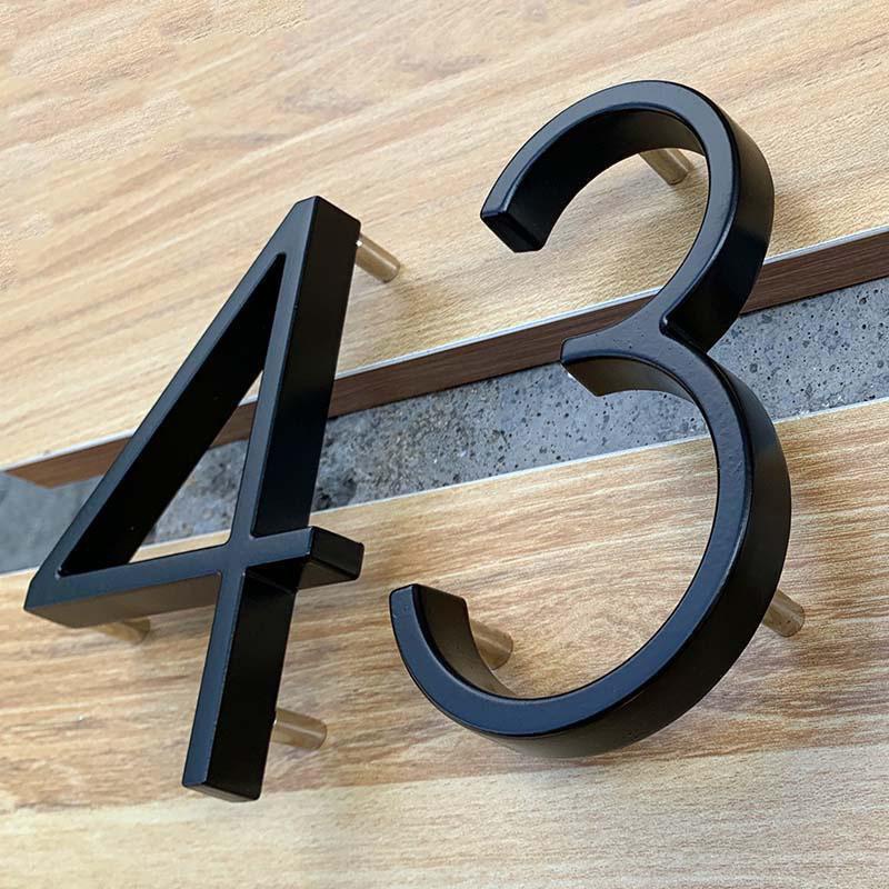 Yard Sign Blank - 125mm Zwart Huis Nummers Letters Outdoor