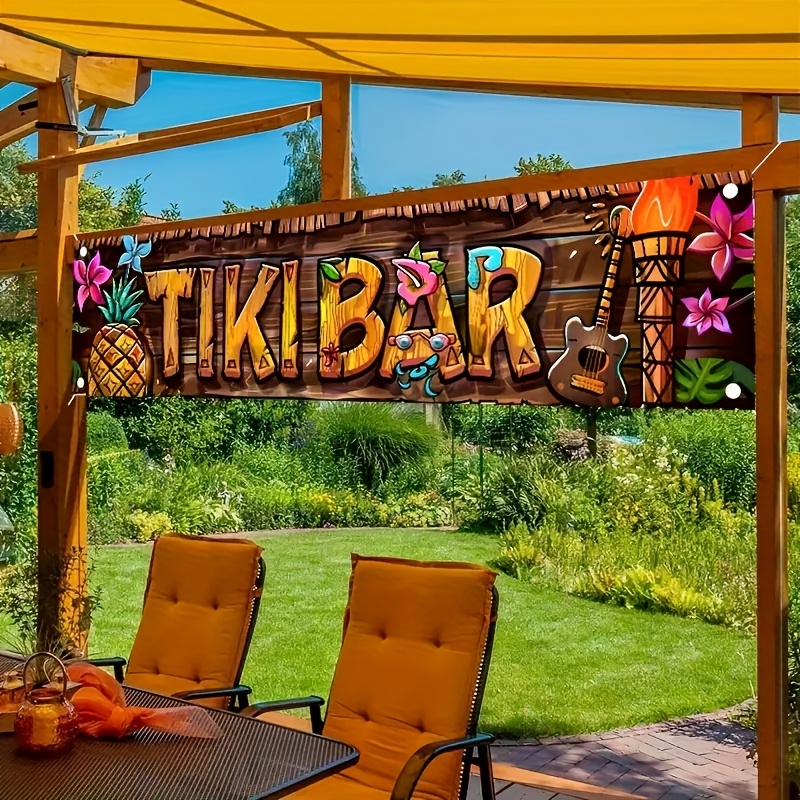Yard Sign Blank - Tiki Bar Banner Tropisch Hawaiiaans Strand