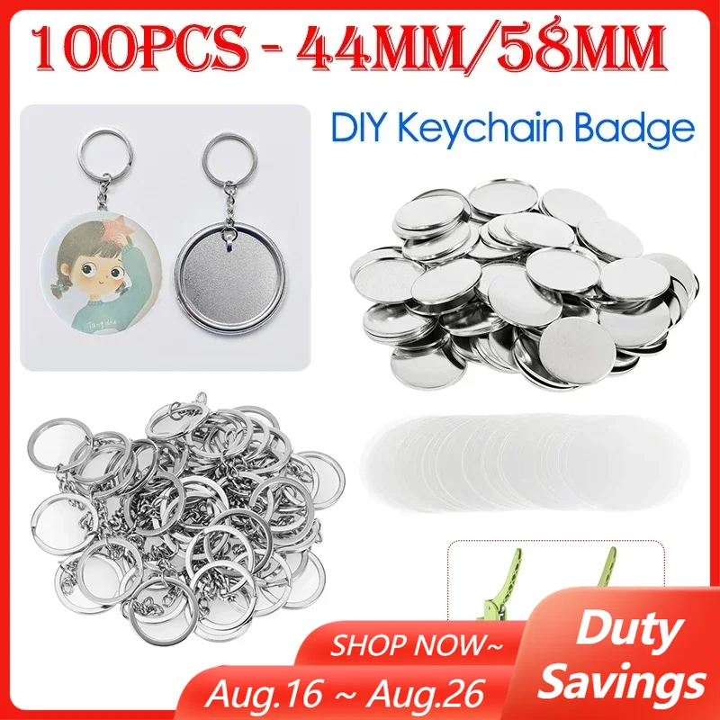 100PCS 44mm 58mm Sleutelhanger - Button Badge Blank recensie en prijs