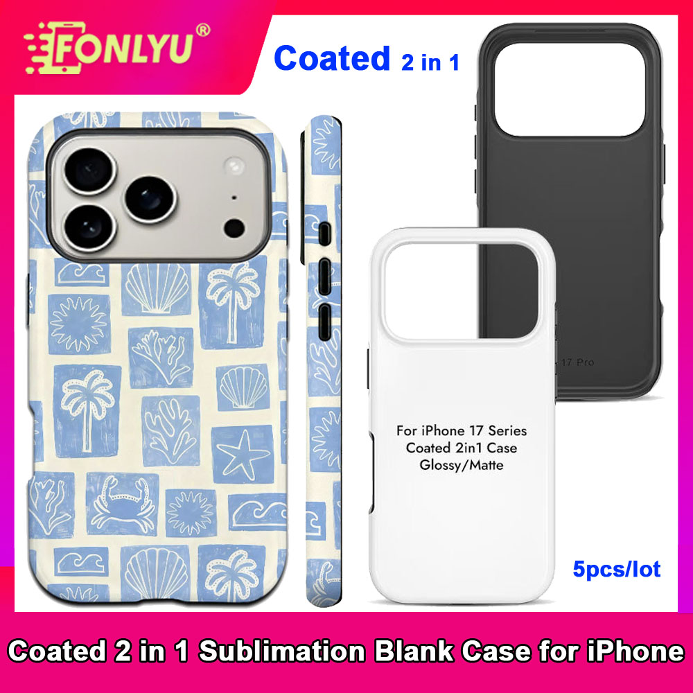 FONLYU 5 stks Gecoat 2 in 1 Le - Phone Case Blank Print recensie en prijs