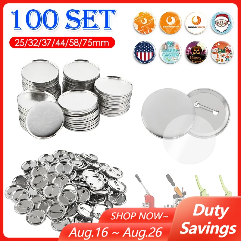 100Set Lege Badge Pin Button M - Button Badge Blank recensie en prijs
